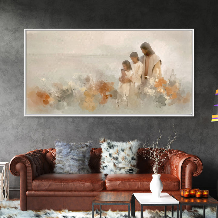 Quiet Morning Grace, Framed Canvas Print, Christian Art Canvas, Jesus Painting, Christian Wall Art, Subtle Christian Art, Christian Gift Id