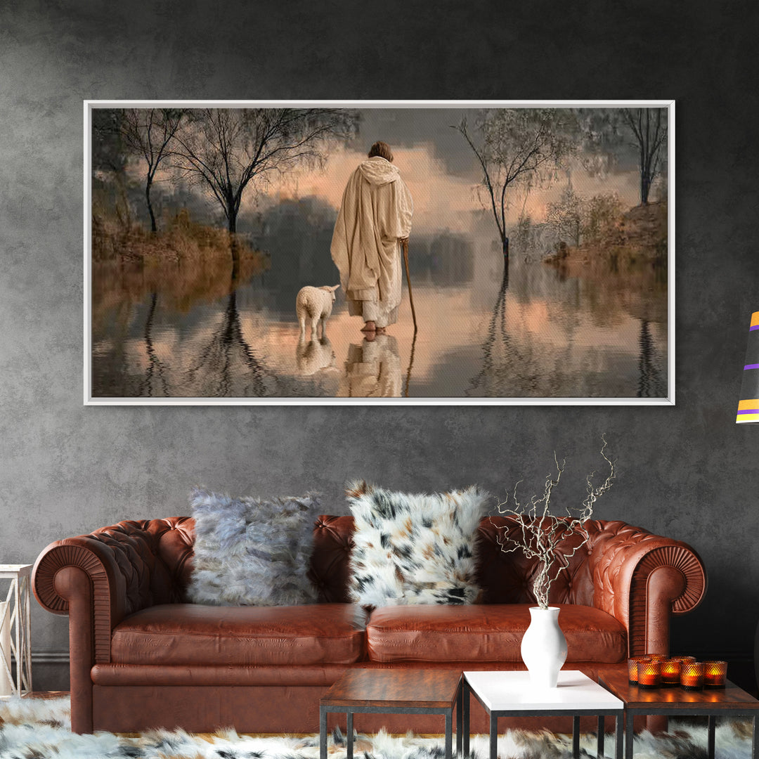 Path Of Grace - Framed Canvas Print - Jesus Painting - Christian Art Canvas - Christian Wall Art - Christian Christmas Art