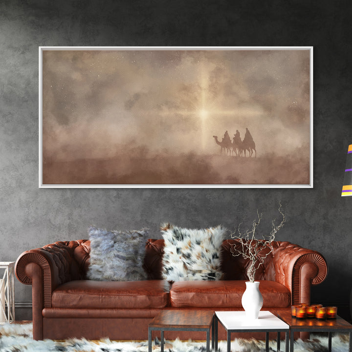Three Kings Journey - Framed Canvas Print - Christian Wall Art - Christian Christmas Art - Christian Art Canvas - Christmas Art Prints