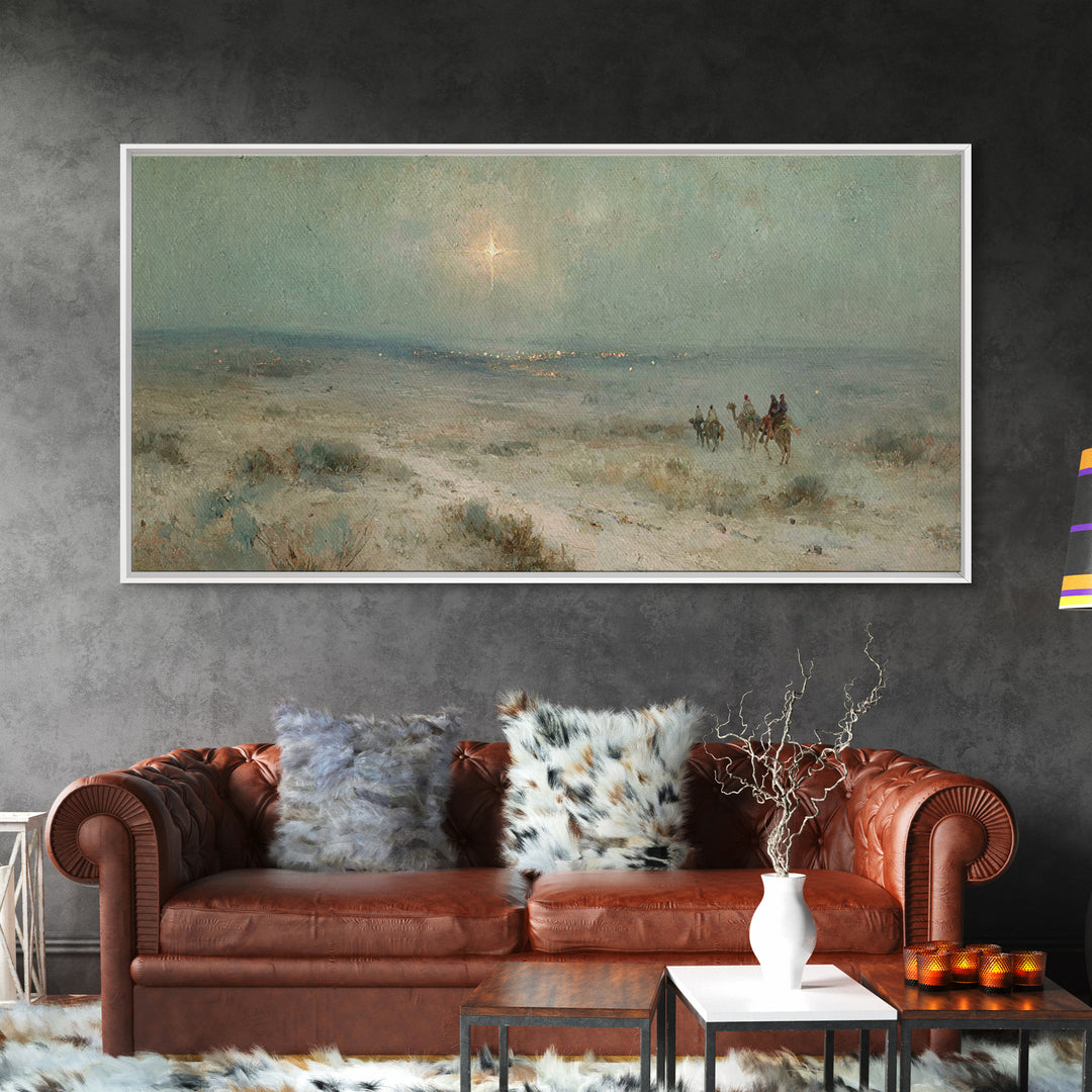 Bethlehem Light | Framed Canvas Print | Christian Art Print | Jesus Painting | Christian Wall Art | Christmas Art | Christian Art Canvas