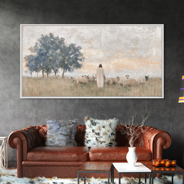 Fields Of Mercy, Framed Canvas Print, Christian Art Print, Christian Wall Art, Jesus Painting, Christian Art Canvas, Christian Christmas Ar