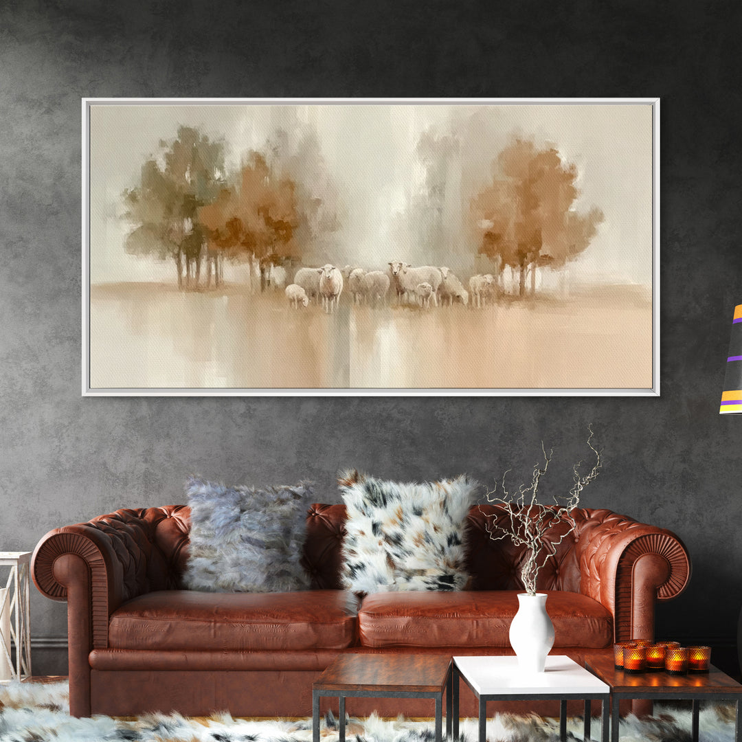 Pasture Serenity - Framed Canvas Print - Christian Art Print - Pastoral Scenery - Christian Wall Art - Subtle Christian Art