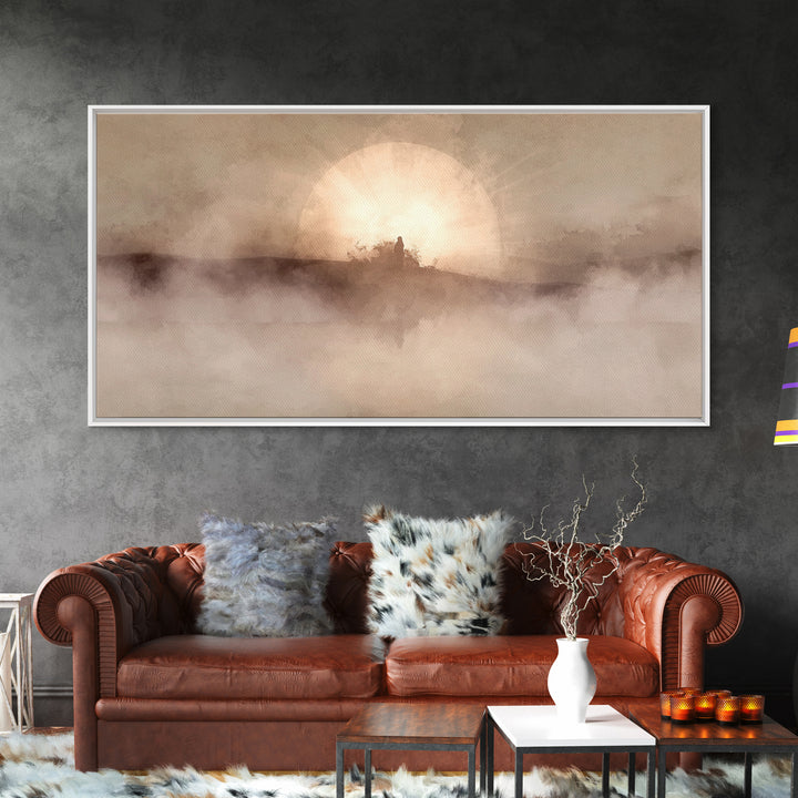 Radiant Dawn - Framed Canvas Print - Christian Christmas Art - Christian Wall Art - Jesus Painting - Modern Christian Art