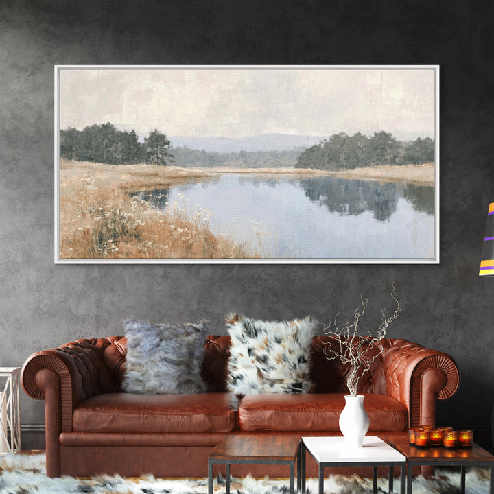 Fields Of Peace - Framed Canvas Print - Christian Art Canvas - Subtle Christian Paintings - Christian Art Print - Christian Decor
