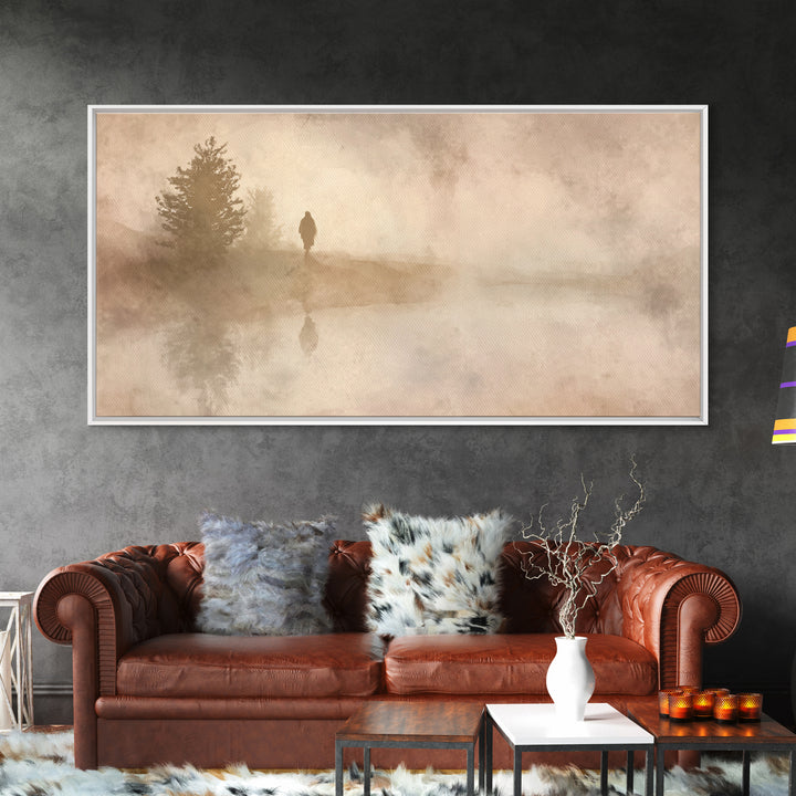 Desert Hush Reverence | Framed Canvas Print | Christian Wall Art | Subtle Christian Art | Christian Art Canvas | Jesus Painting | Christian