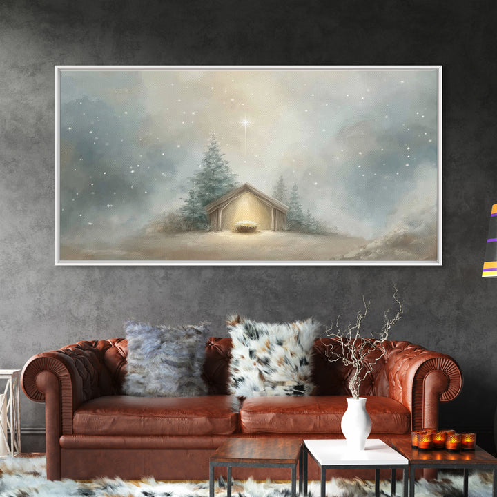Star of Bethlehem – Framed Canvas Print – Christmas Art – Christian Wall Art – Christian Christmas Art – Christian Art Canvas – Christian D