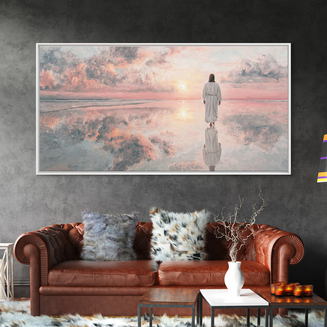 Heavenly Path – Framed Canvas Print – Christian Wall Art – Jesus Painting – Christian Art Canvas – Modern Christian Art – Christian Gift Id