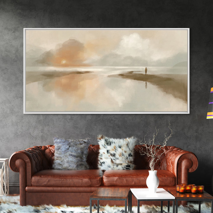 Sacred Stillness – Framed Canvas Print, Christian Wall Art, Christian Art Work, Modern Christian Art, Christian Painting, Unique Christian