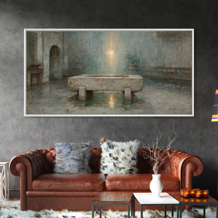 Desert Light – Framed Canvas Print | Christian Wall Art | Abstract Christian Art | Subtle Christian Paintings | Christian Art Canvas | Chri