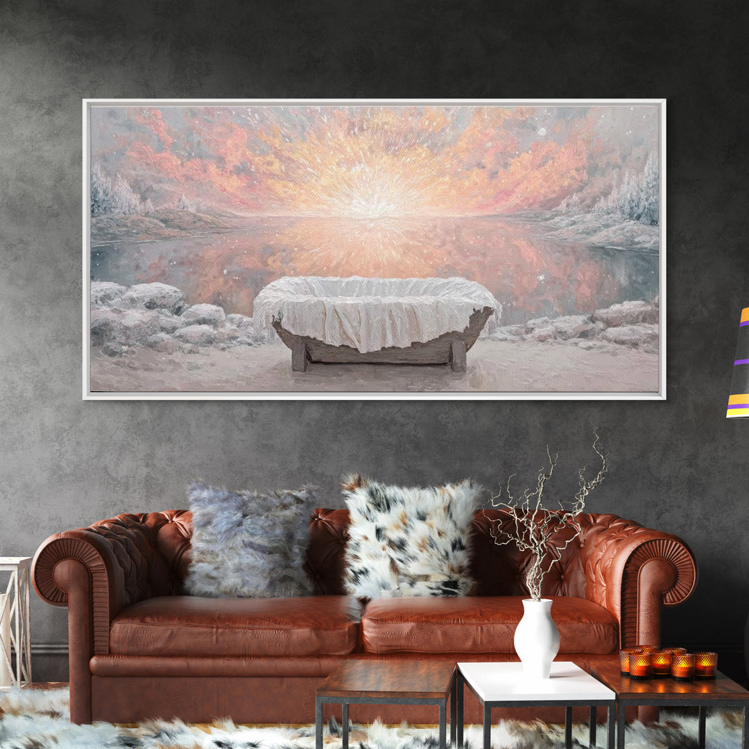 Rising Glory – Framed Canvas Print, Christian Art Work, Christian Wall Art, Modern Christian Art, Christian Decoration, Christian Art Canva