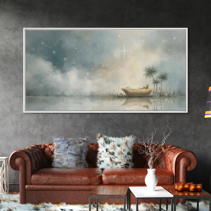 Starborn Peace – Framed Canvas Print – Christian Christmas Art – Christmas Art Framed – Jesus Christmas Art – Christian Decor – Christian C