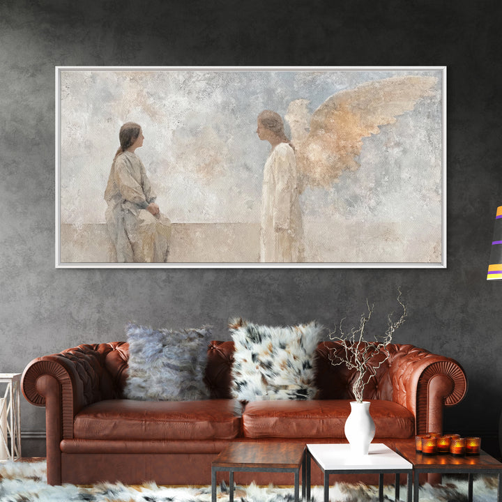 Dawn Of Grace – Framed Canvas Print – Christian Art Print – Minimalist Christian Art – Christian Wall Art – Christmas Art