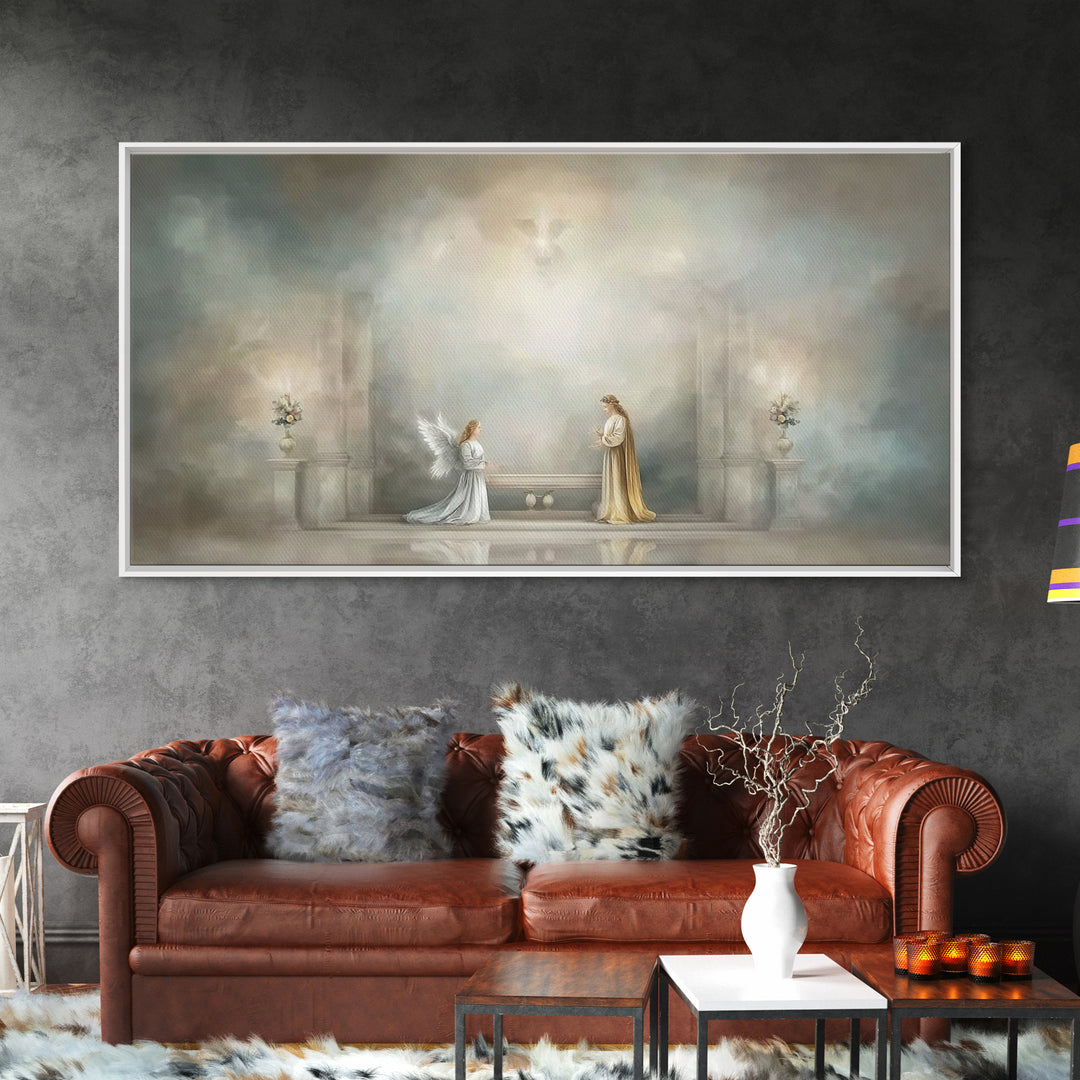 Heavenly Sanctuary | Framed Canvas Print | Christian Art Canvas | Christian Wall Art | Modern Christian Art | Jesus Painting | Christmas Ar