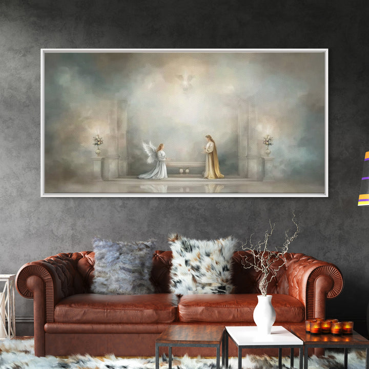 Heavenly Sanctuary | Framed Canvas Print | Christian Art Canvas | Christian Wall Art | Modern Christian Art | Jesus Painting | Christmas Ar