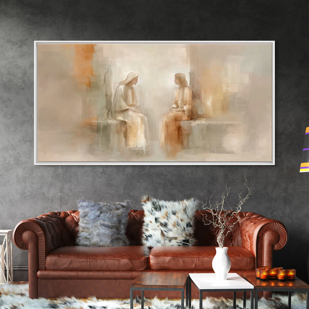 Quiet Revelation – Framed Canvas Print – Minimalist Christian Art – Christian Art Print – Subtle Christian Paintings – Christian Wall Art –