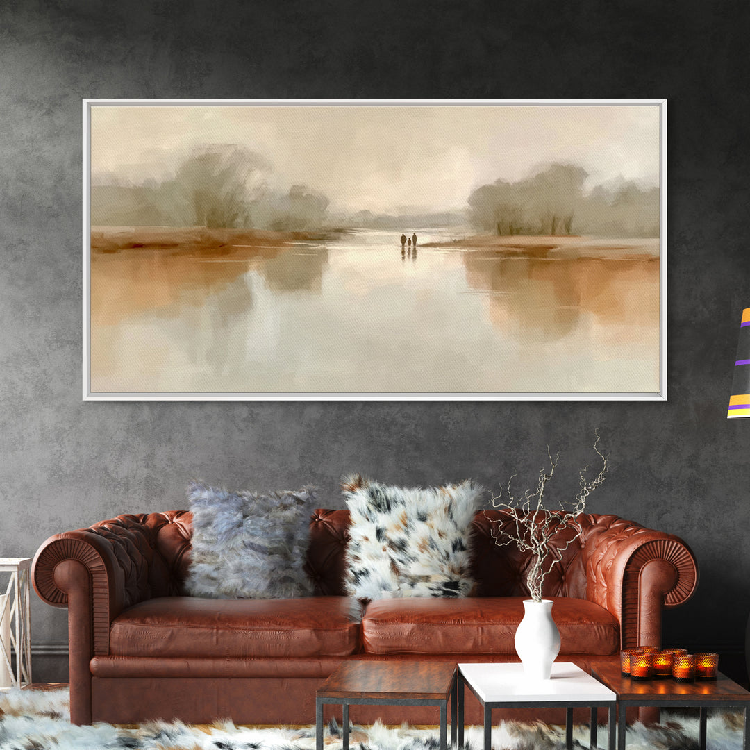 Silent River Light, Framed Canvas Print, Christian Wall Art, Christian Art Print, Minimalist Christian Art, Christian Gift Ideas, Jesus Pai