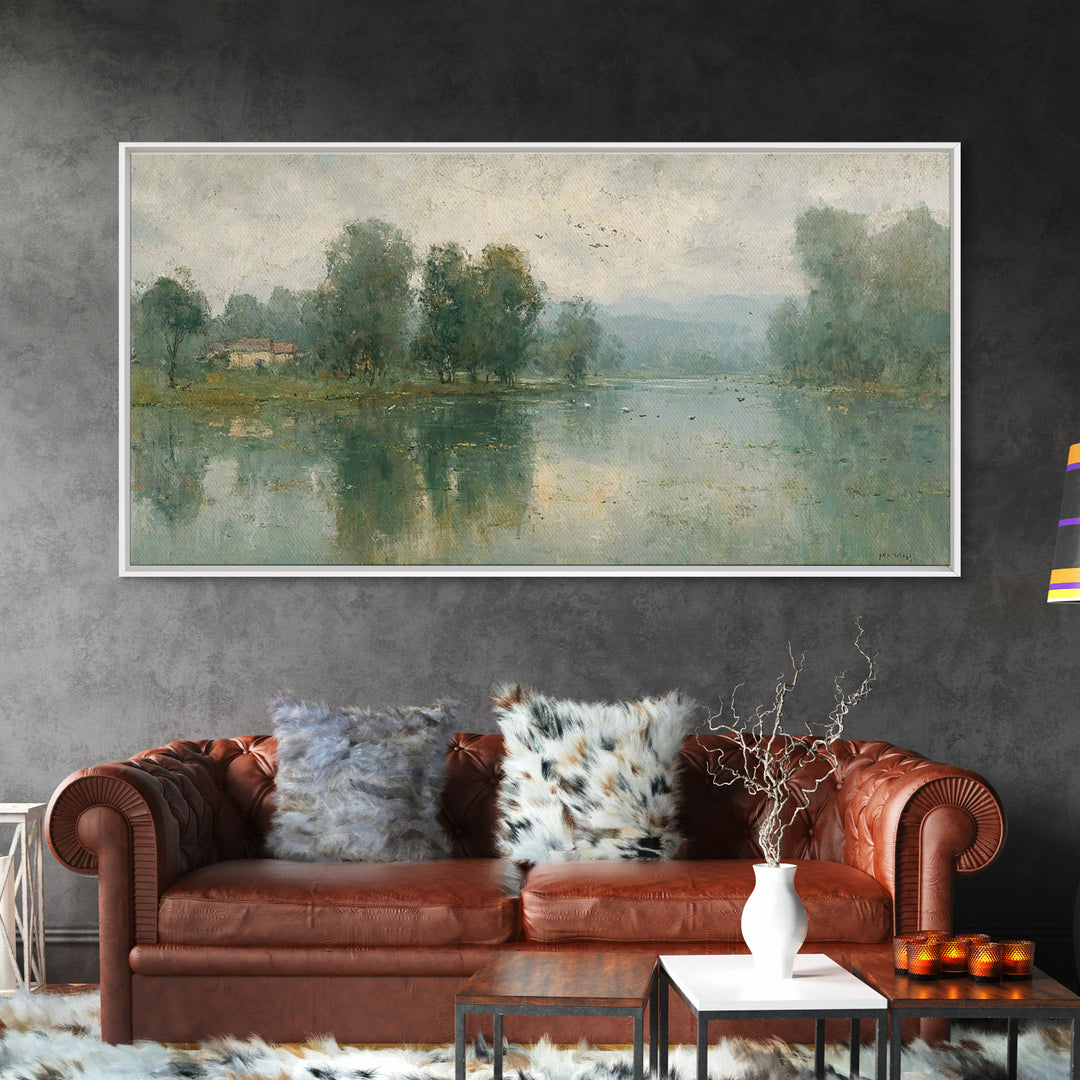 Morning Stillness, Framed Canvas Print, Christian Wall Art, Christian Art Canvas, Subtle Christian Art, Christian Painting, Christian Decor