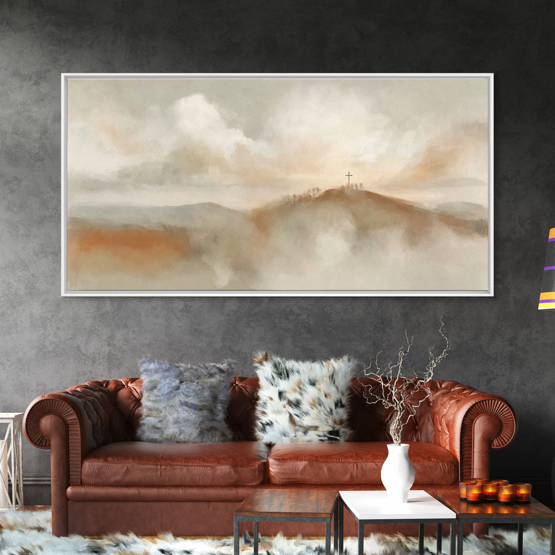 Morning Of Hope – Framed Canvas Print – Minimalist Christian Art – Christian Wall Art – Subtle Christian Art – Christian Decor – Christian