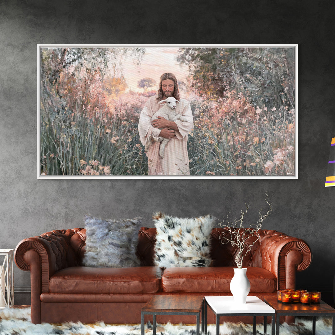 Blossoms Of Grace - Framed Canvas Print - Christian Wall Art - Christian Art Canvas - Jesus Painting - Christian Christmas Art