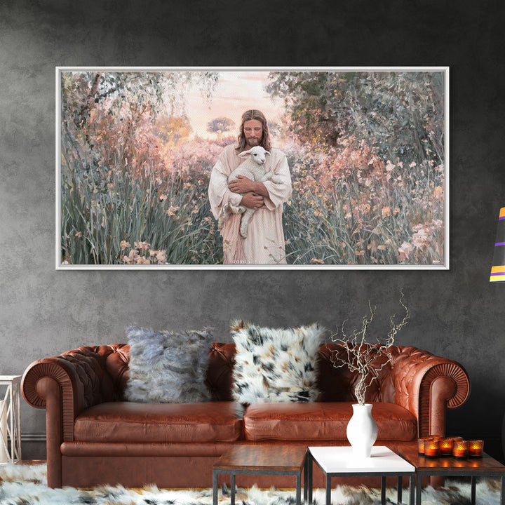 Blossoms Of Grace - Framed Canvas Print - Christian Wall Art - Christian Art Canvas - Jesus Painting - Christian Christmas Art