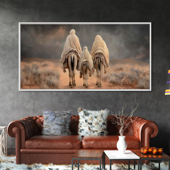 Holy Journey – Framed Canvas Print – Christian Wall Art – Jesus Painting – Christian Art Canvas – Christmas Art – Christian Decor – Christi