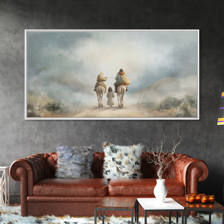 Sacred Ascent – Framed Canvas Print – Christian Art – Christian Art Prints – Christmas Canvas Wall Art – Christian Wall Art – Jesus Christm