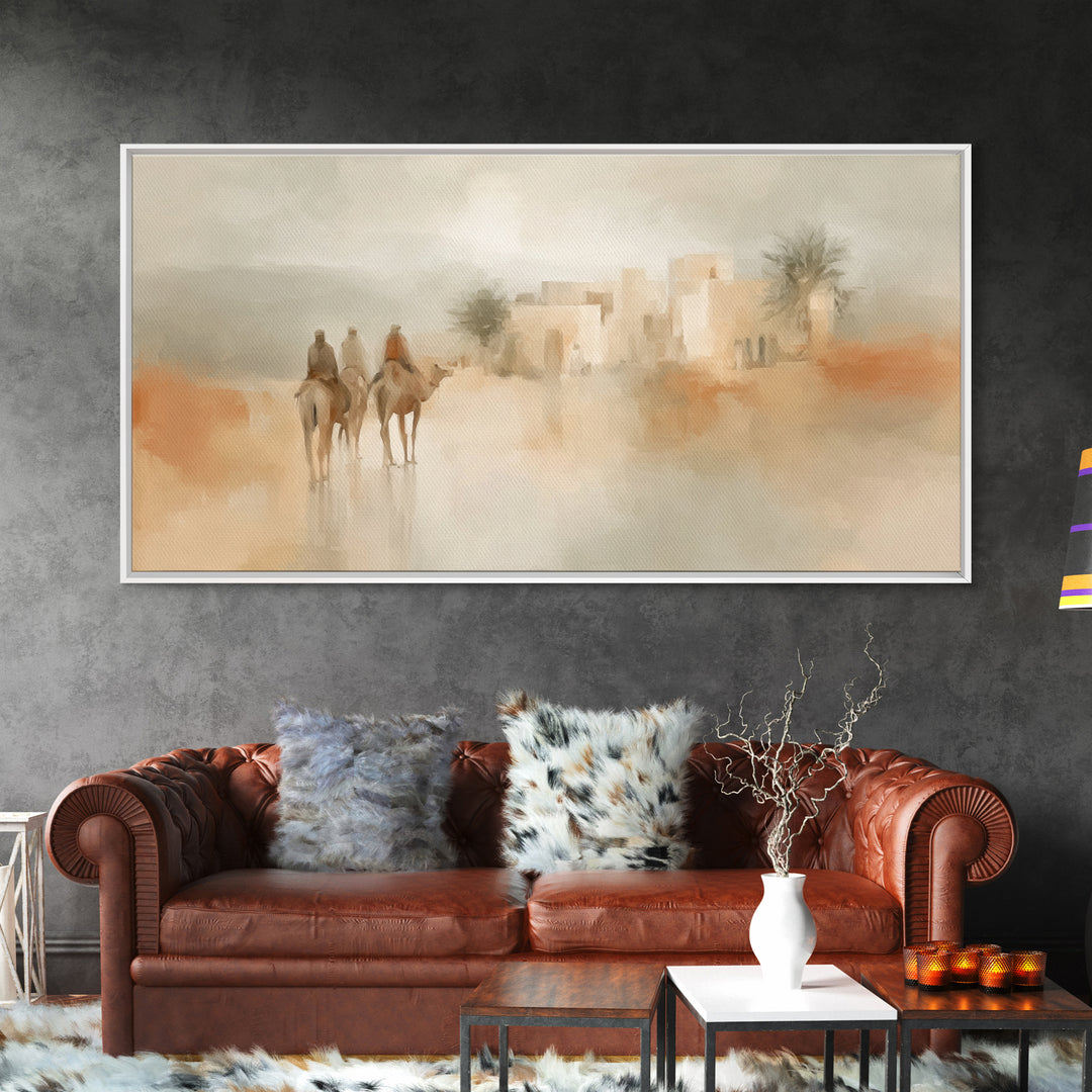 Humble Arrival – Framed Canvas Print – Christian Art Canvas – Christian Painting – Christmas Art – Christian Christmas Decor – Christian Wa