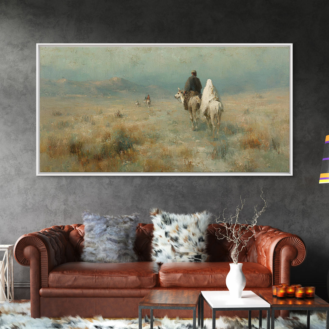 Pilgrims of Light – Framed Canvas Print – Christian Art – Christian Canvas Art – Christmas Art Work – Christian Wall Art – Abstract Christi
