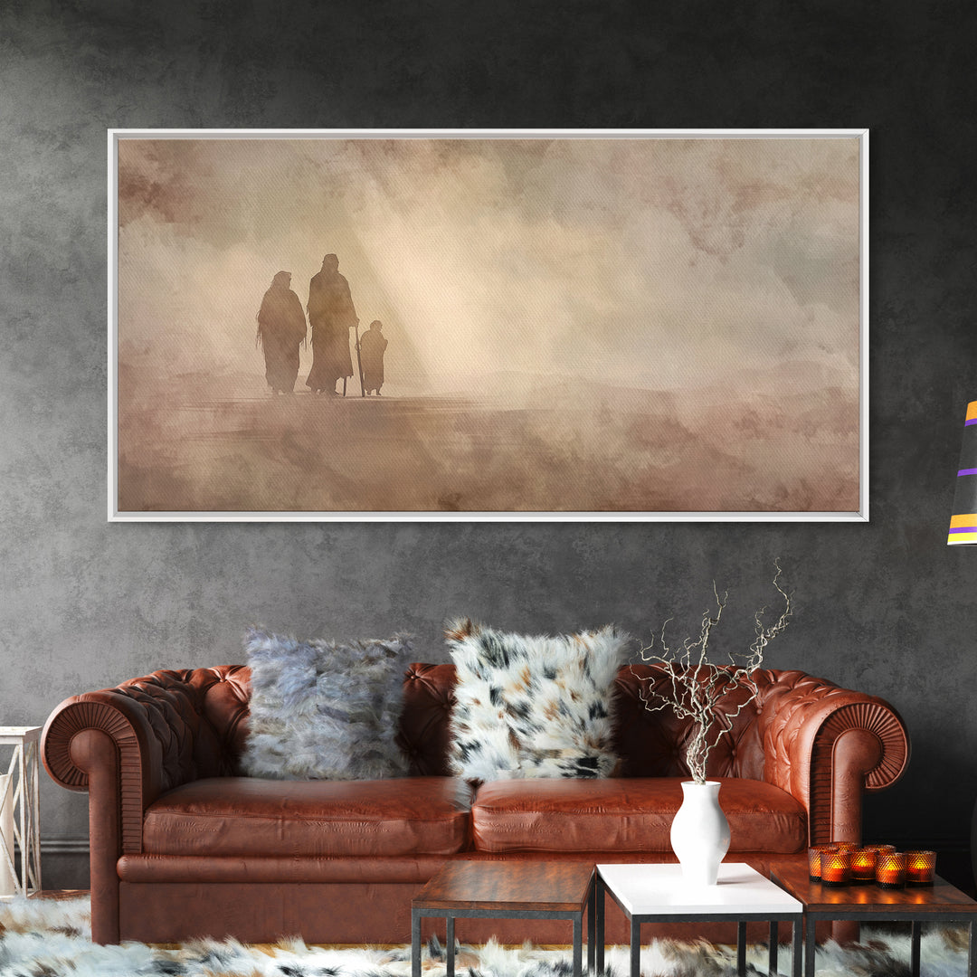 Dawn Refuge – Framed Canvas Print – Christian Wall Art – Christian Art Work – Christmas Art – Christian Decor – Jesus Painting