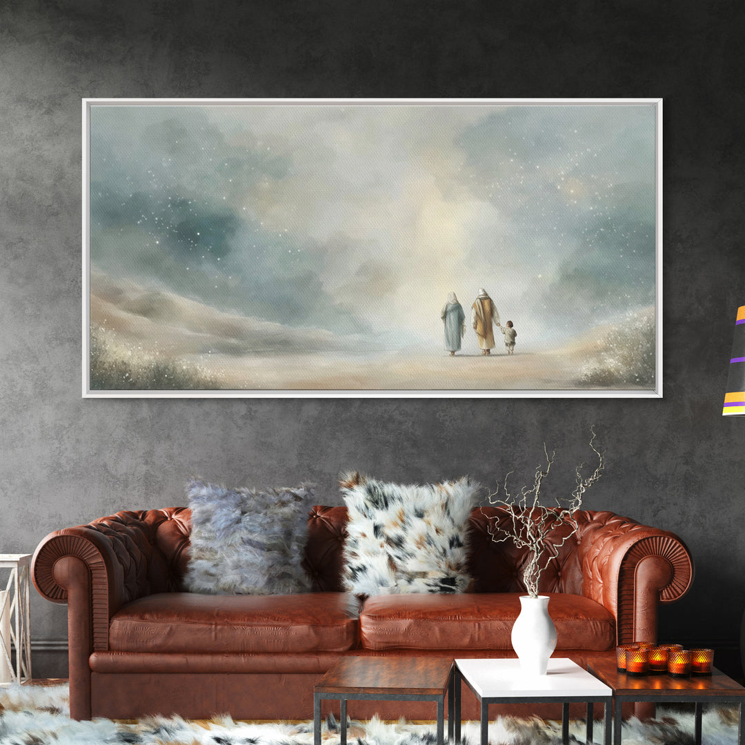 Stars Of Hope | Framed Canvas Print | Christian Wall Art | Christian Art Print | Christmas Art | Christian Decor | Jesus Painting