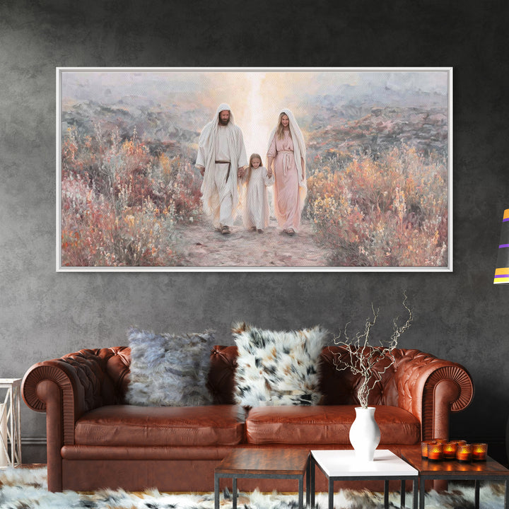 Family Blessing – Framed Canvas Print – Christian Wall Art – Christian Art Canvas – Jesus Painting – Christmas Art – Christian Decor