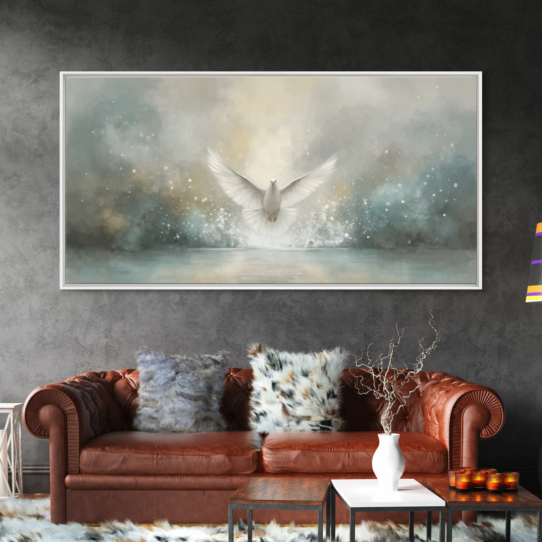 Heavenly Promise – Framed Canvas Print – Christian Art Canvas – Christian Wall Art – Christmas Art – Christian Painting – Christian Decor