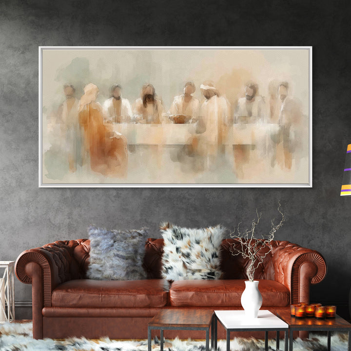Holy Gathering – Framed Canvas Print – Christian Art Canvas – Christian Wall Art – Abstract Christian Art – Moody Christian Art – Jesus Pai