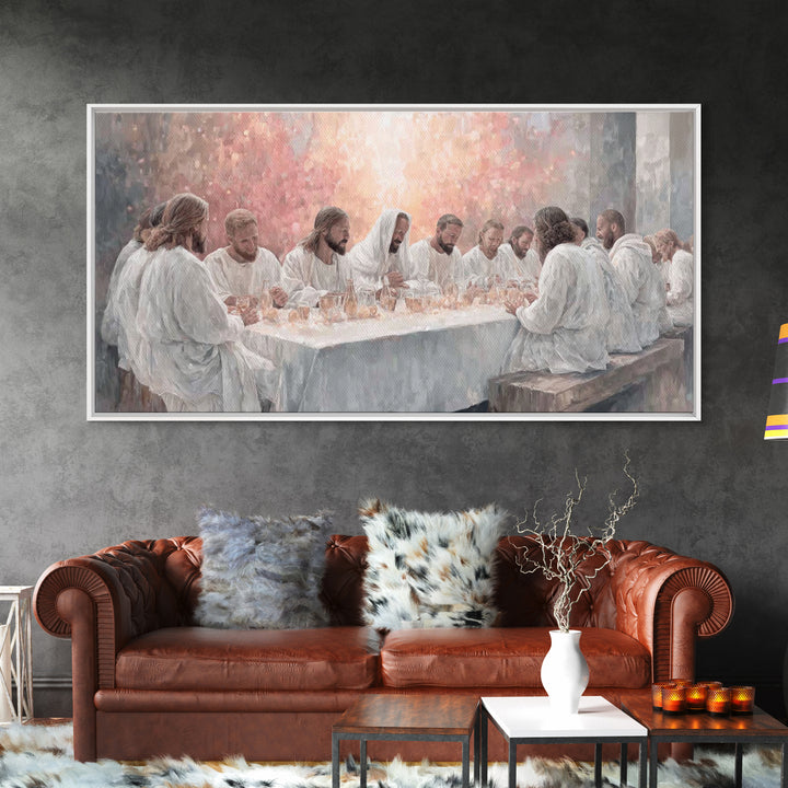 Upper Room Grace | Framed Canvas Print | Christian Art Canvas | Christian Wall Art | Jesus Painting | Large Christian Painting | Christian