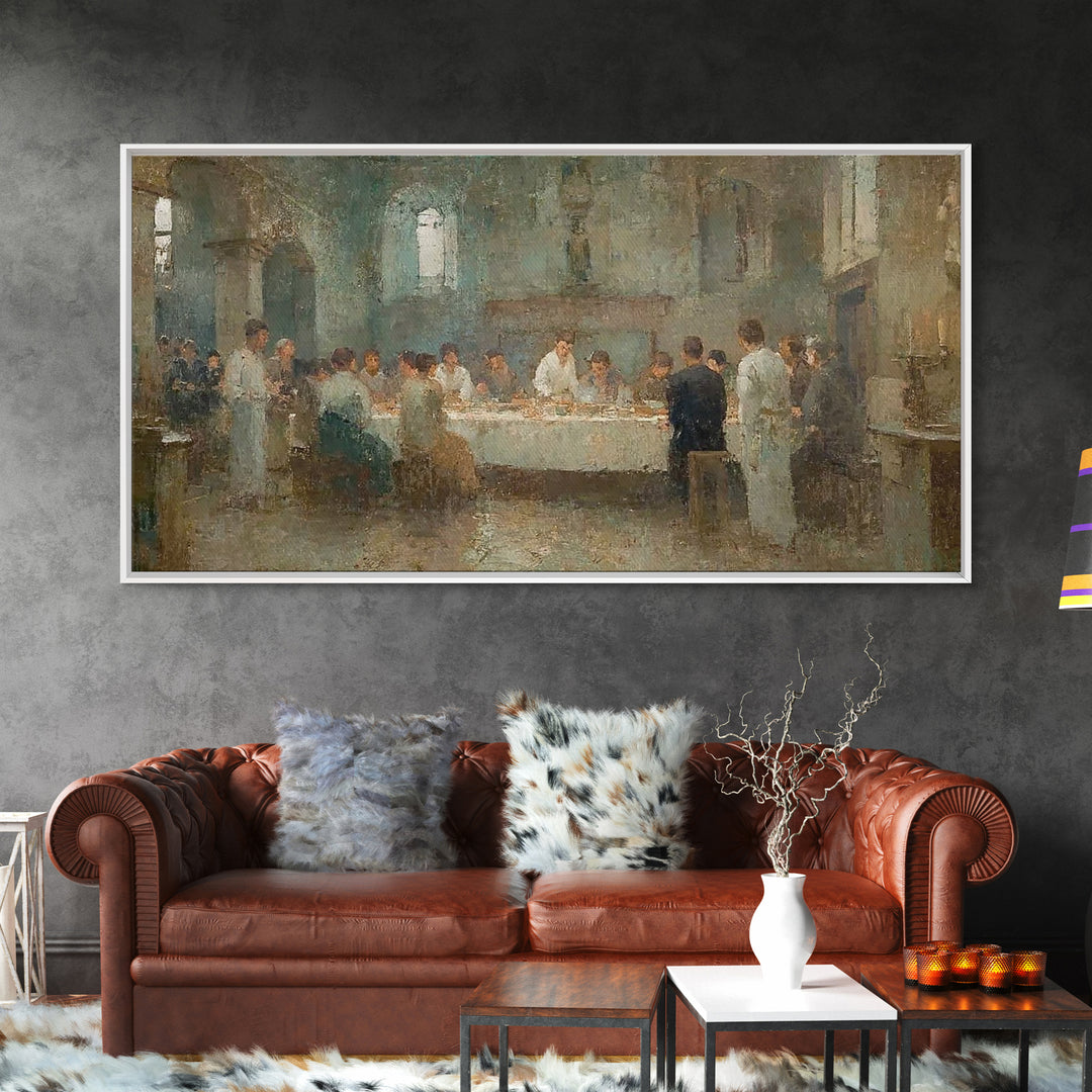 Sanctuary Feast Echo | Framed Canvas Print | Christian Wall Art | Jesus Canvas Art | Christian Art Print | Christmas Art | Christian Decor