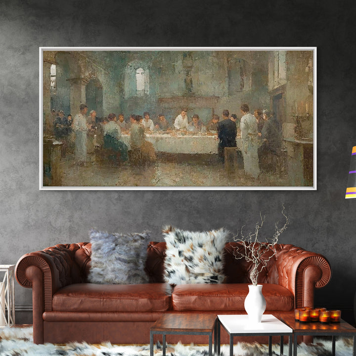 Sanctuary Feast Echo | Framed Canvas Print | Christian Wall Art | Jesus Canvas Art | Christian Art Print | Christmas Art | Christian Decor
