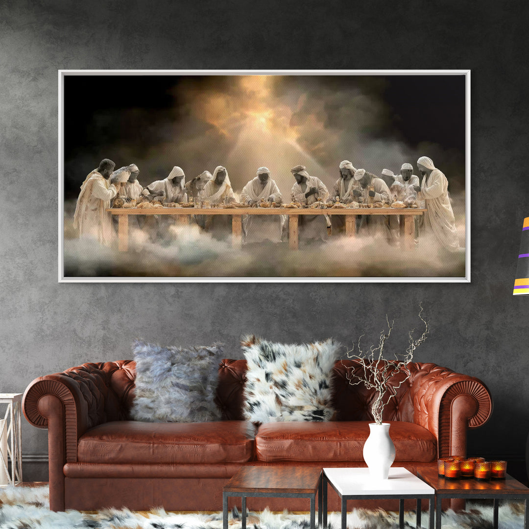Holy Gathering Veil – Framed Canvas Print – Christian Art Canvas – Jesus Painting – Christian Wall Art – Christmas Art – Christian Gift