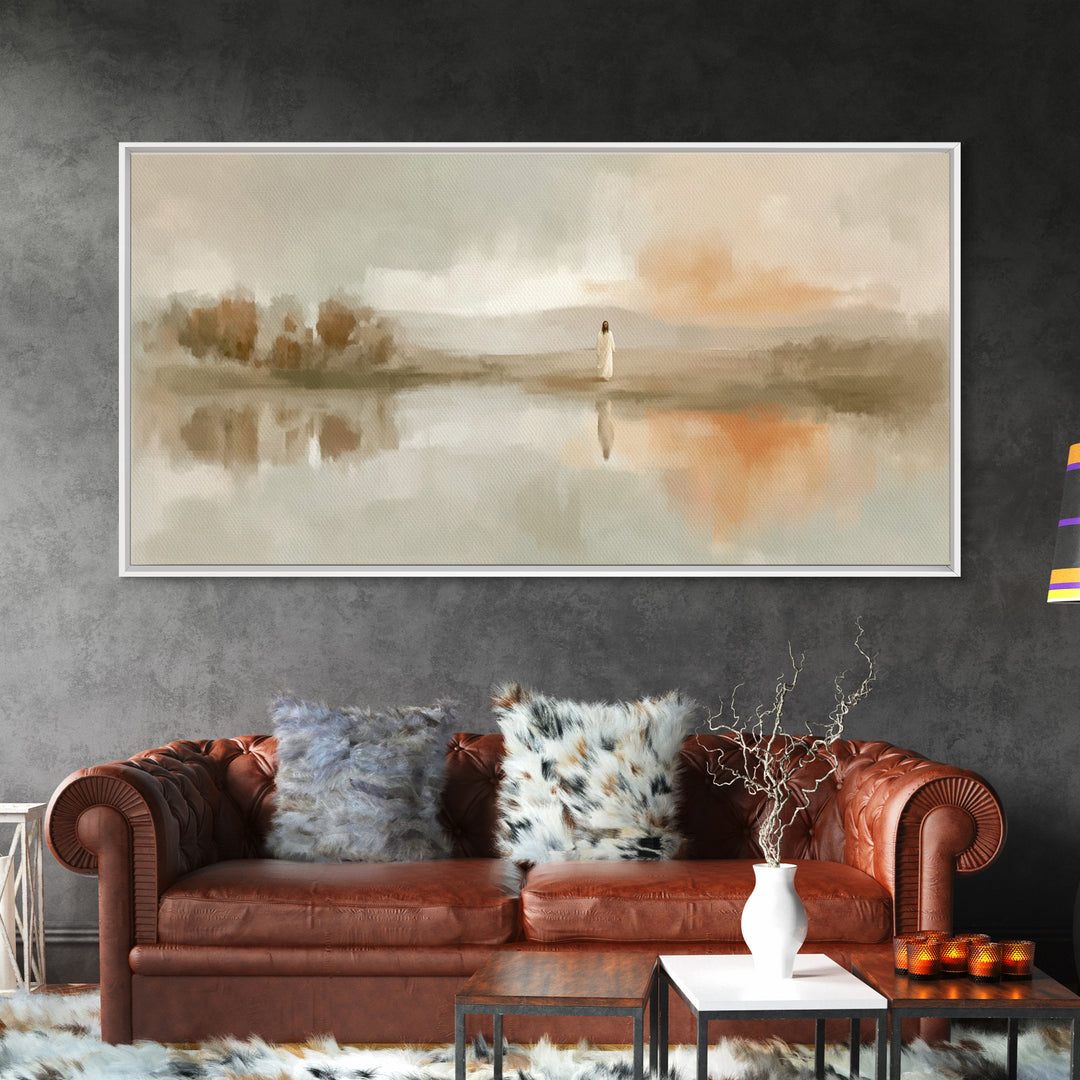 Horizon Of Mercy - Framed Canvas Print - Christian Wall Art - Unique Christian Art - Modern Christian Painting - Christian Christmas Art