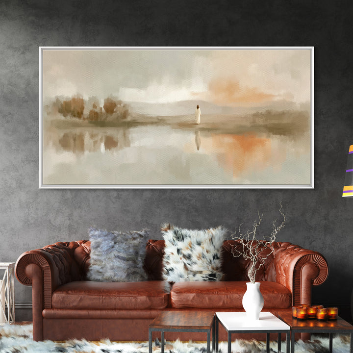 Horizon Of Mercy - Framed Canvas Print - Christian Wall Art - Unique Christian Art - Modern Christian Painting - Christian Christmas Art