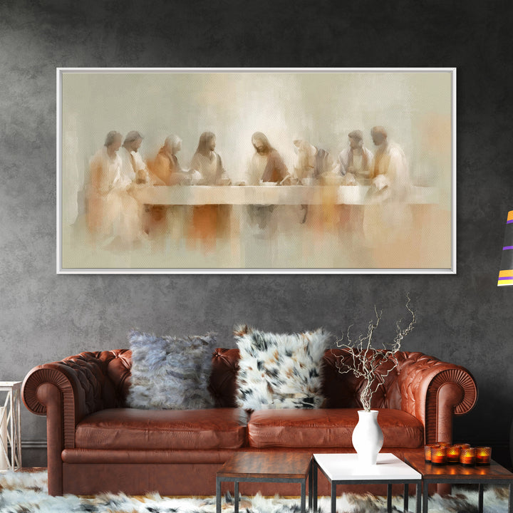 Radiant Supper Light | Framed Canvas Print | Christian Wall Art | Christian Art Canvas | Jesus Painting | Modern Christian Art | Christian