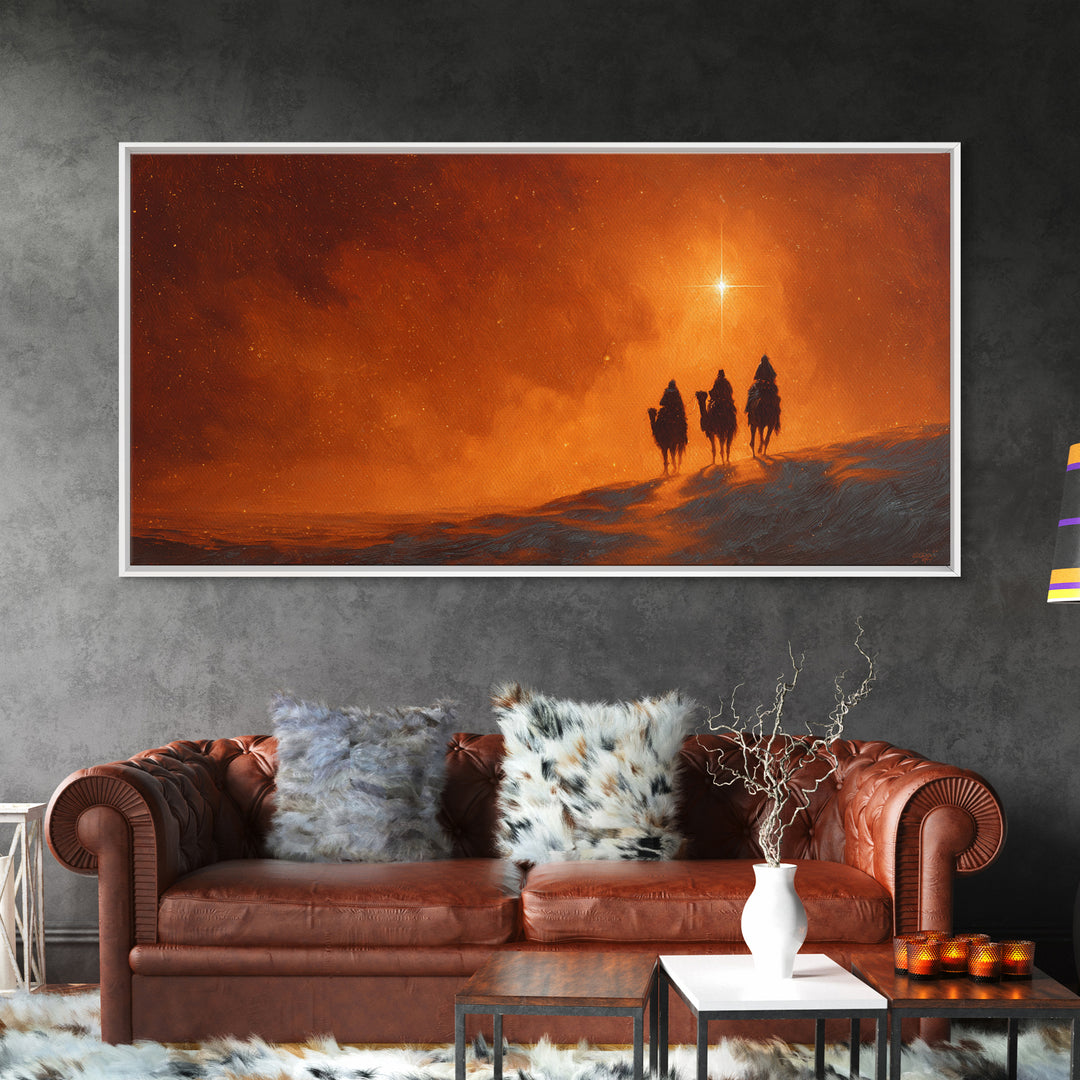 Faithful Journey – Framed Canvas Print – Christian Art Canvas – Christian Decoration – Christmas Wall Art – Christian Christmas Art – Jesus