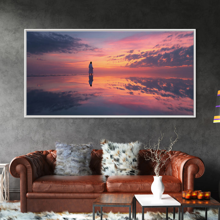 Radiant Horizon – Framed Canvas Print – Christian Art Canvas – Jesus Painting – Large Christian Art – Modern Christian Painting