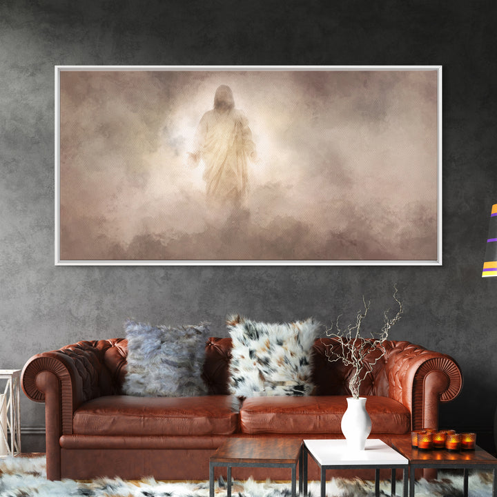 Heavenly Glory | Framed Canvas Print | Christian Art Canvas | Jesus Painting | Christian Wall Art | Christian Decor | Modern Christian Art