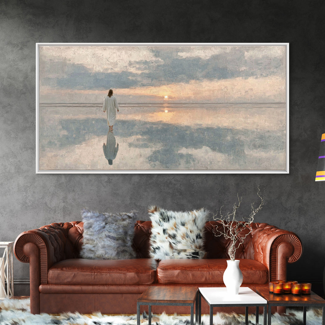 Dawn Of Mercy – Framed Canvas Print – Christian Art Print – Christian Wall Art – Jesus Art Print – Subtle Christian Paintings