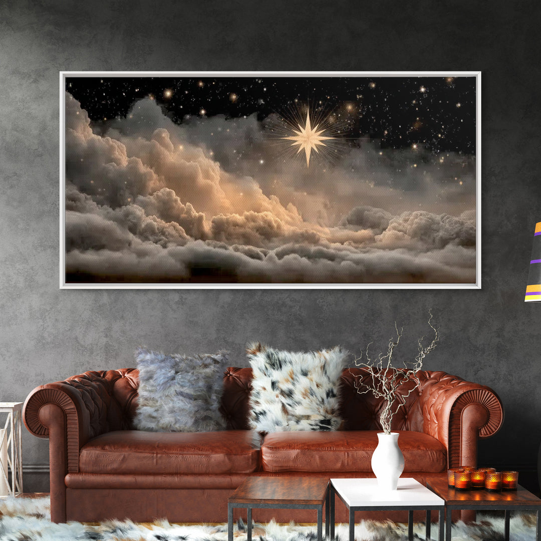Heavenly Wonder – Framed Canvas Print – Christian Christmas Art – Christmas Canvas Wall Art – Christian Art Canvas – Modern Christian Art –