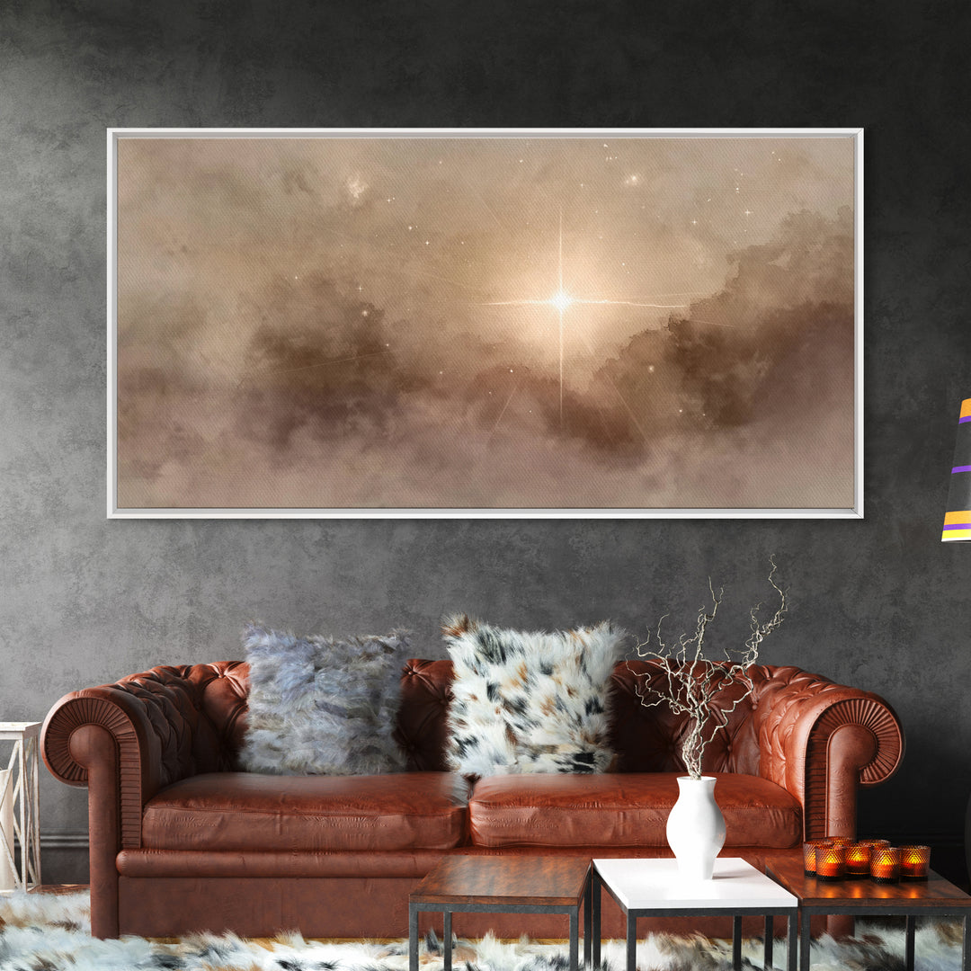 Radiant Promise – Framed Canvas Print – Christian Art – Modern Christian Painting – Christian Christmas Art – Christian Wall Art – Subtle C
