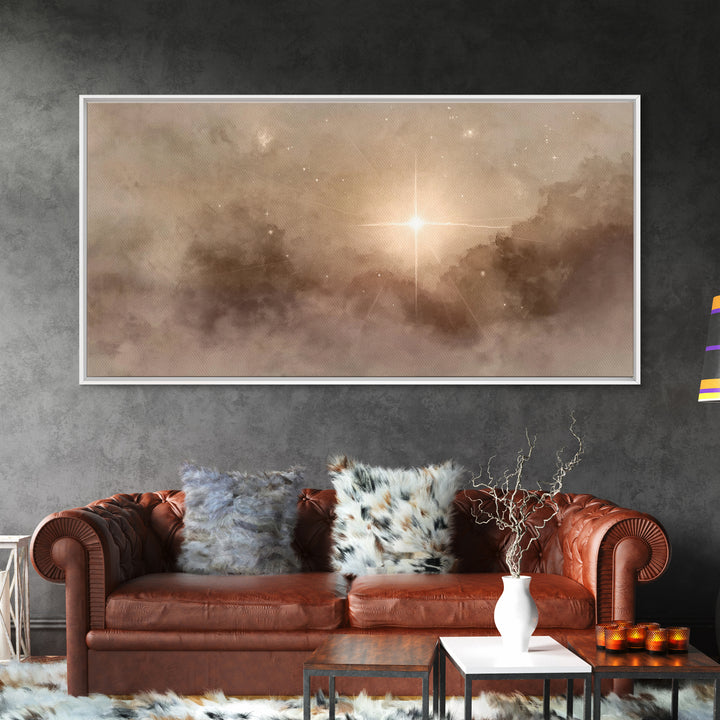 Radiant Promise – Framed Canvas Print – Christian Art – Modern Christian Painting – Christian Christmas Art – Christian Wall Art – Subtle C