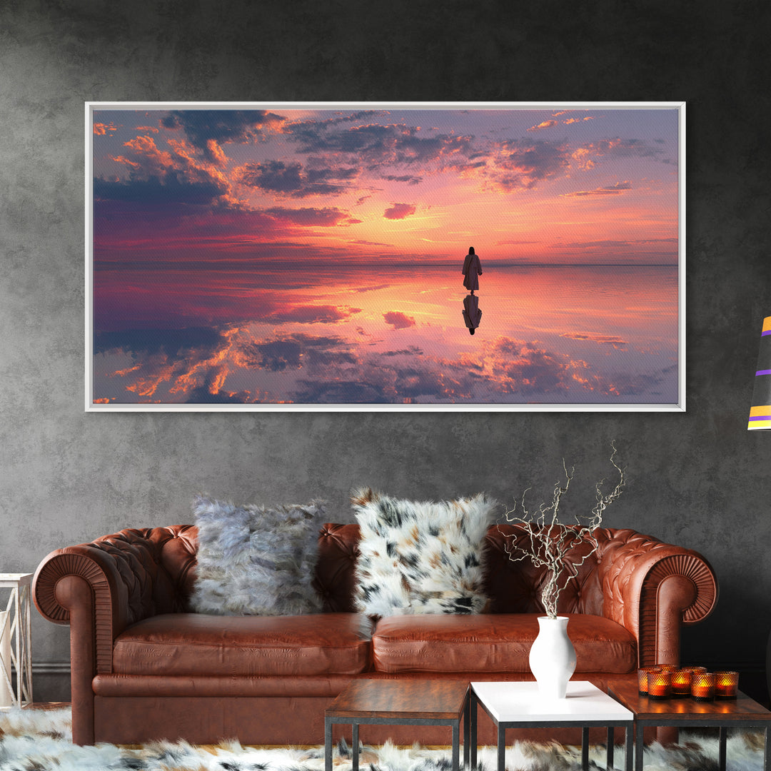 Sky Of Promise – Framed Canvas Print – Christian Art Canvas – Christian Art Gift – Minimalist Christian Art – Modern Christian Art