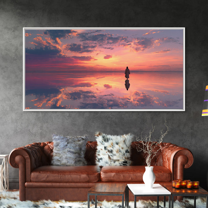 Sky Of Promise – Framed Canvas Print – Christian Art Canvas – Christian Art Gift – Minimalist Christian Art – Modern Christian Art