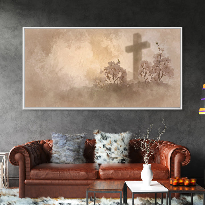 Dawn Of Hope – Framed Canvas Print – Christian Art Canvas – Moody Christian Art – Christian Painting – Christian Wall Art – Vintage Christi